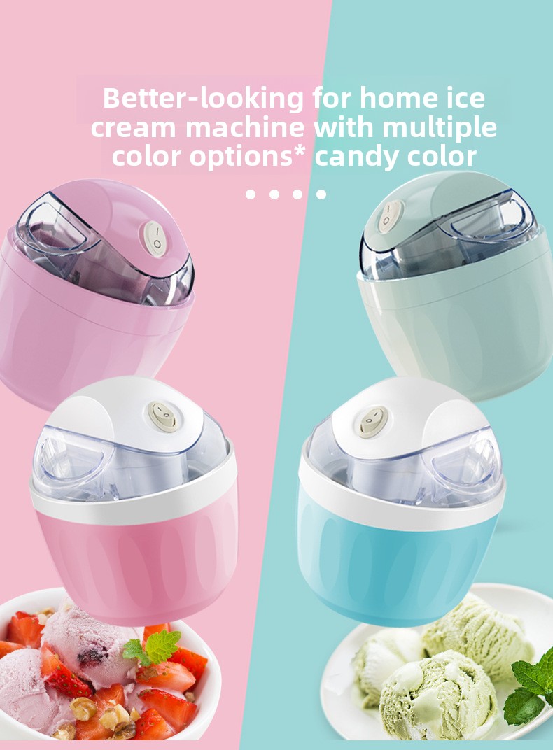 Mini Electric Ice Cream Maker — 500 ml Compact Soft-Serve Maker for Home, 15 W