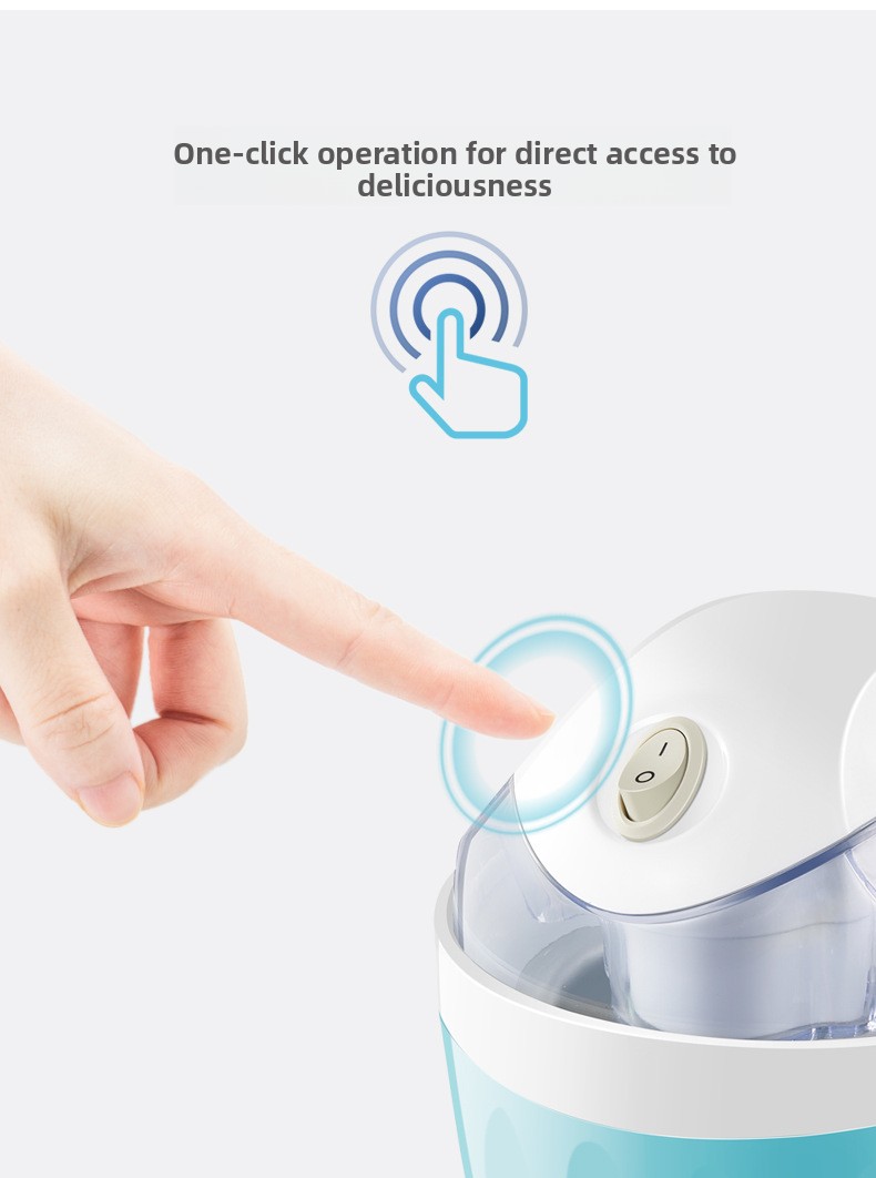 Mini Electric Ice Cream Maker — 500 ml Compact Soft-Serve Maker for Home, 15 W