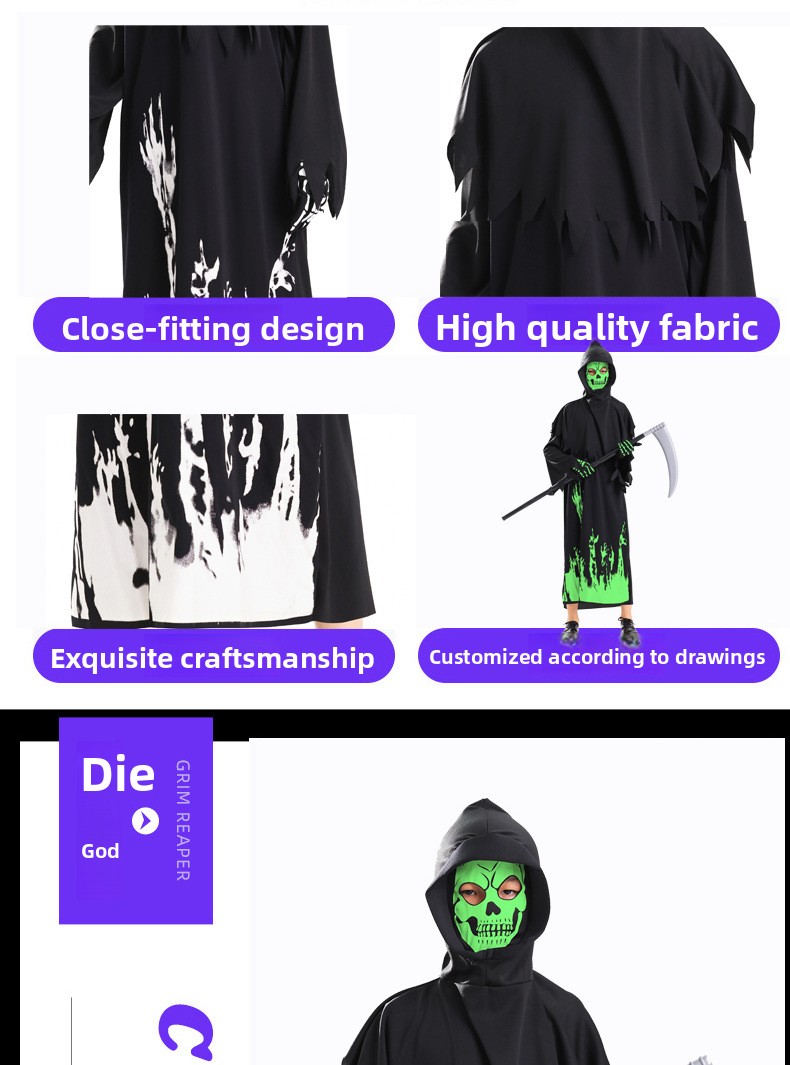 Halloween Glow-in-the-Dark Cosplay Costume - product details
