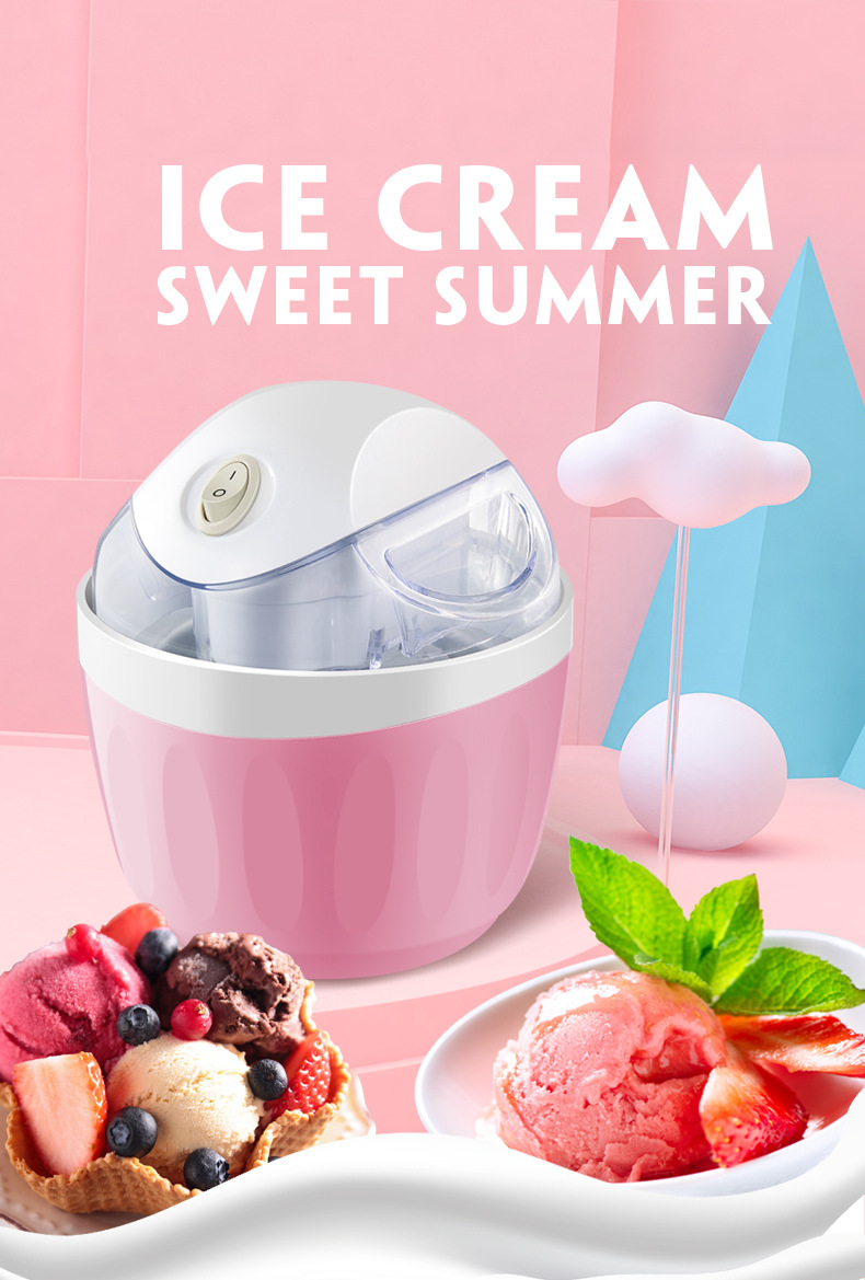 Mini Electric Ice Cream Maker — 500 ml Compact Soft-Serve Maker for Home, 15 W