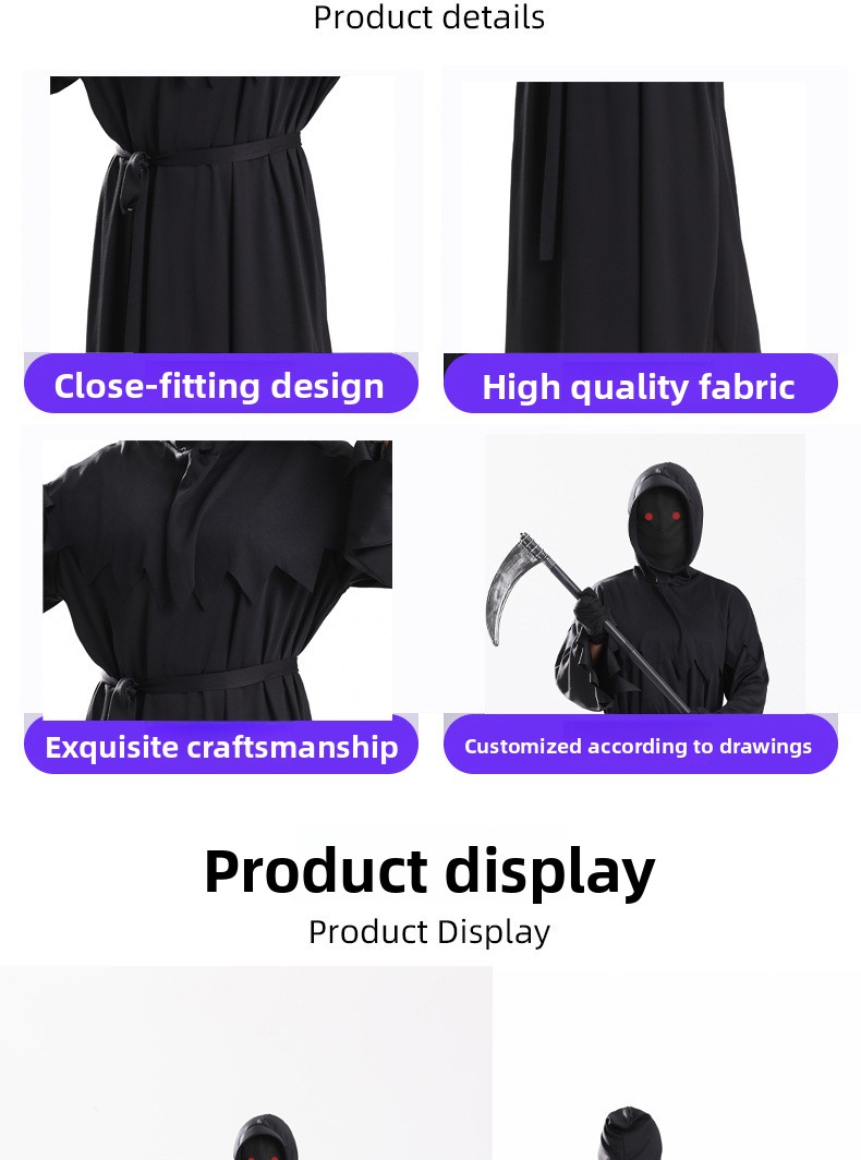 Halloween Glow-in-the-Dark Cosplay Costume - product details