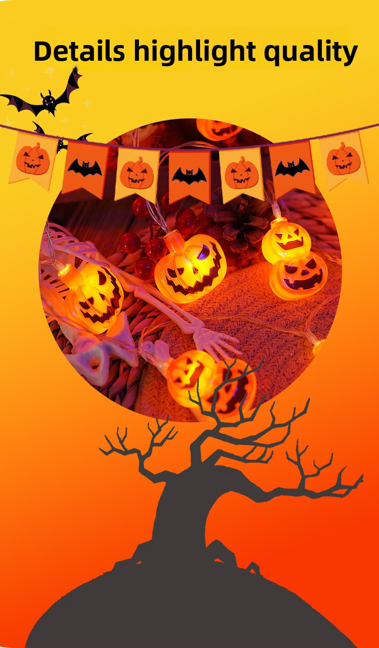 Halloween LED String Lights Pumpkin Ghost Decor - product details