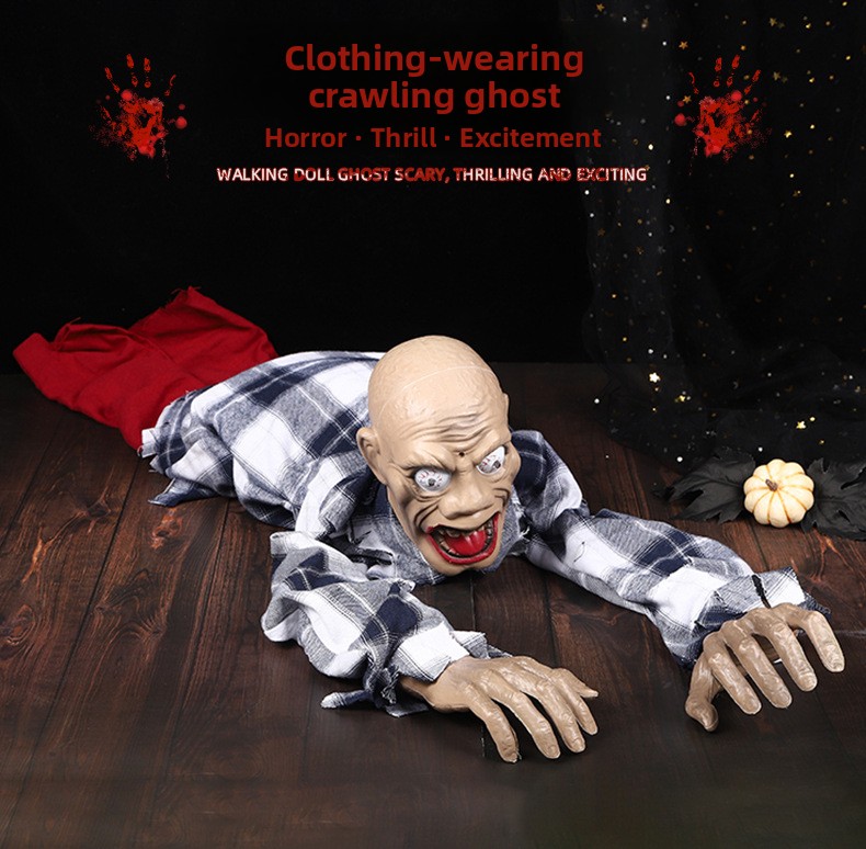 Halloween Sound-Activated Crawling Ghost Decoration - product details