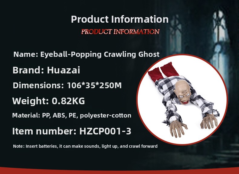 Halloween Sound-Activated Crawling Ghost Decoration - product details