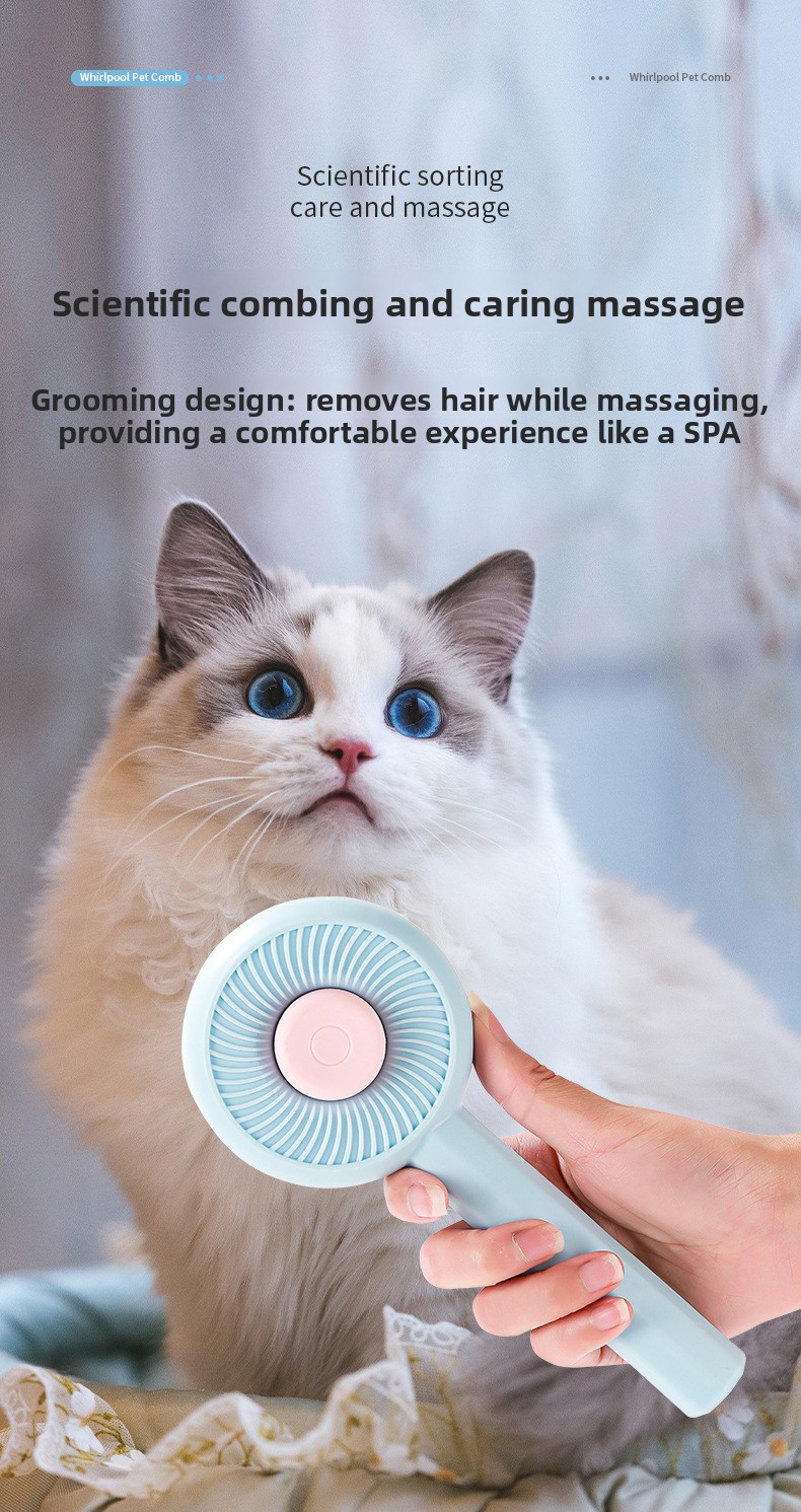 Cepillo autolimpiante para gatos con púas de acero: imagen adicional