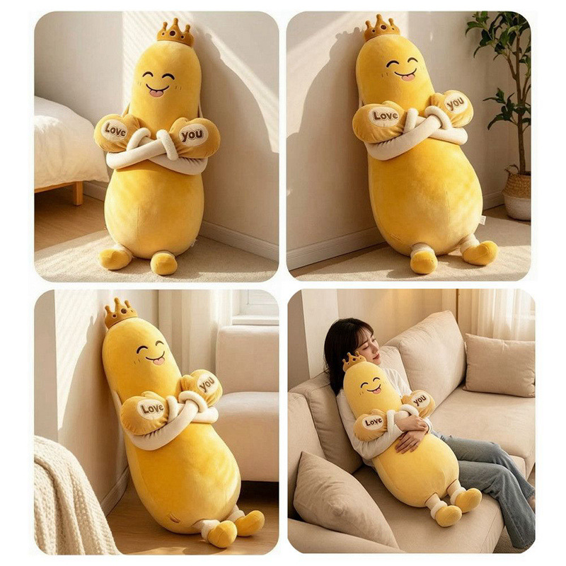 Cartoon Plush Sleep Pillow with Patting Function