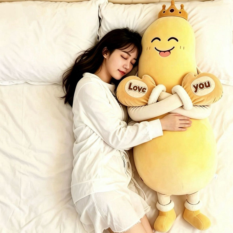 Cartoon Plush Sleep Pillow with Patting Function
