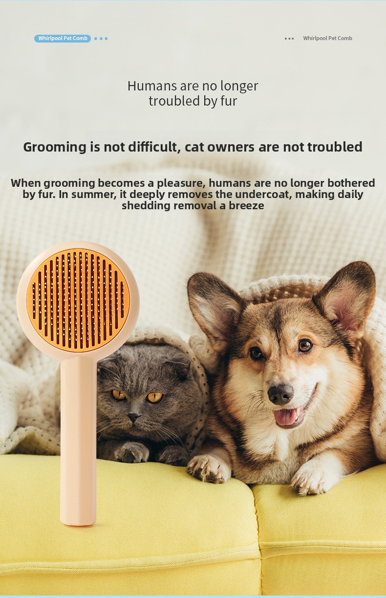 Cepillo autolimpiante para gatos con púas de acero: imagen adicional