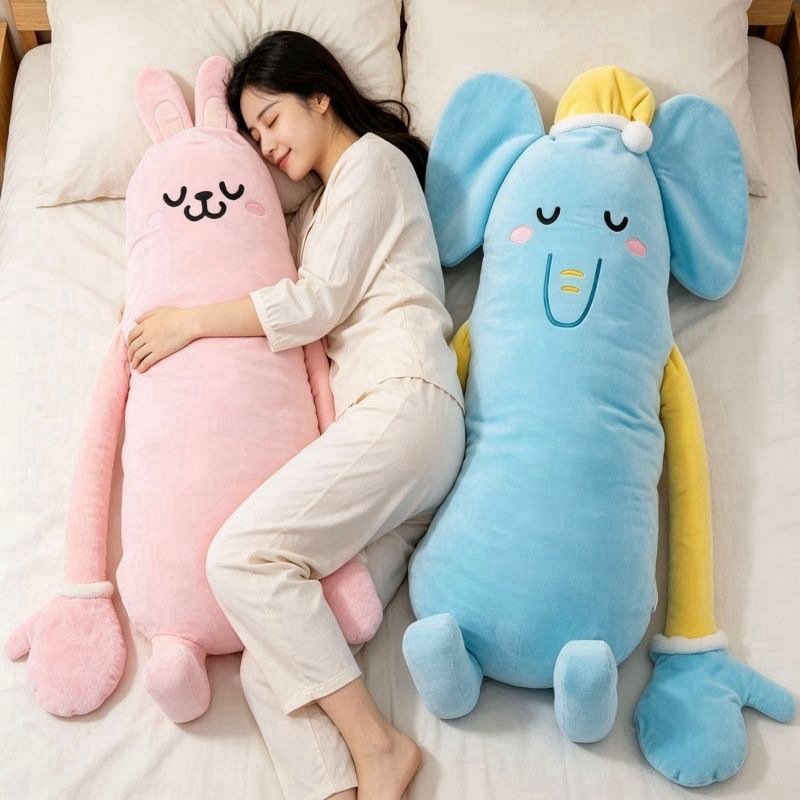 Cartoon Plush Sleep Pillow with Patting Function