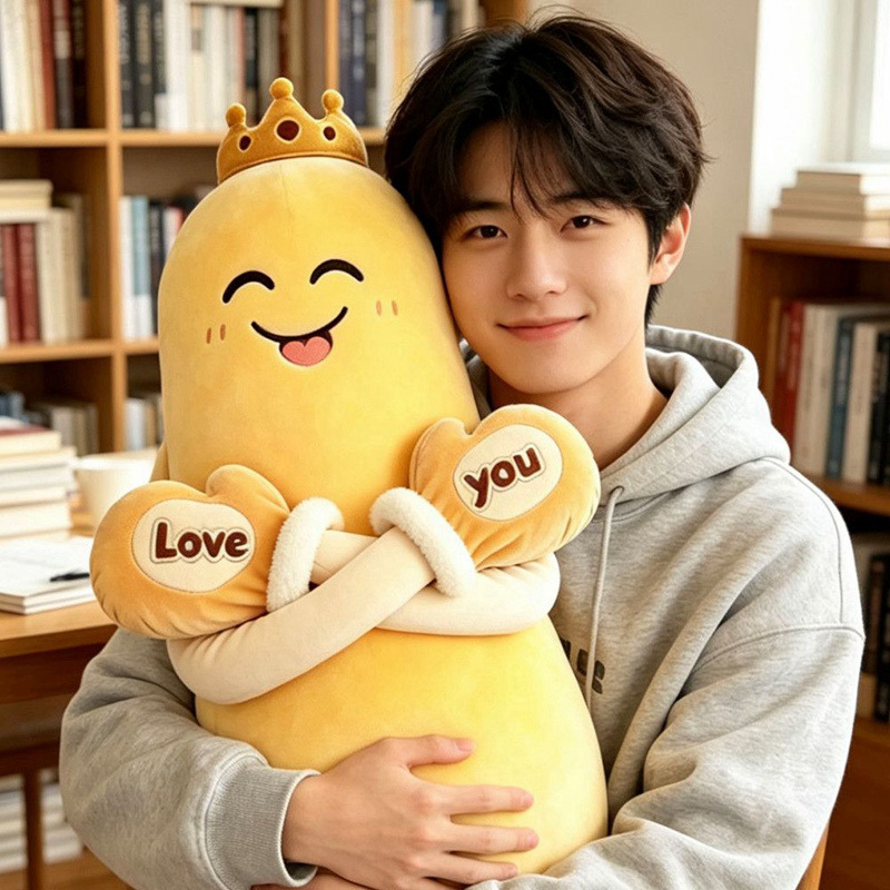 Cartoon Plush Sleep Pillow with Patting Function