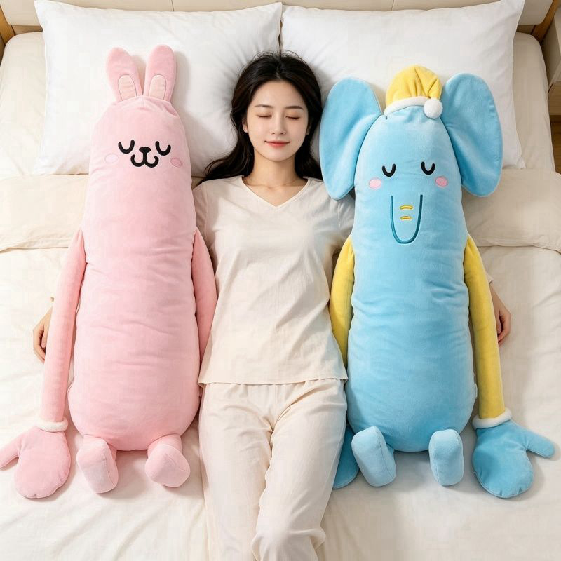 Cartoon Plush Sleep Pillow with Patting Function