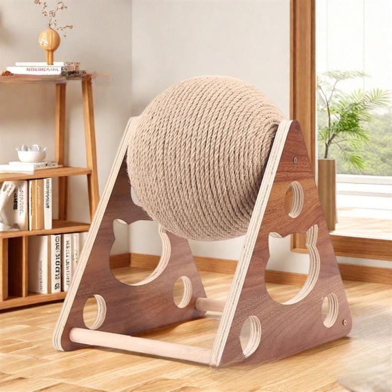Rascador para gatos con pelota y base decorativa: imagen adicional