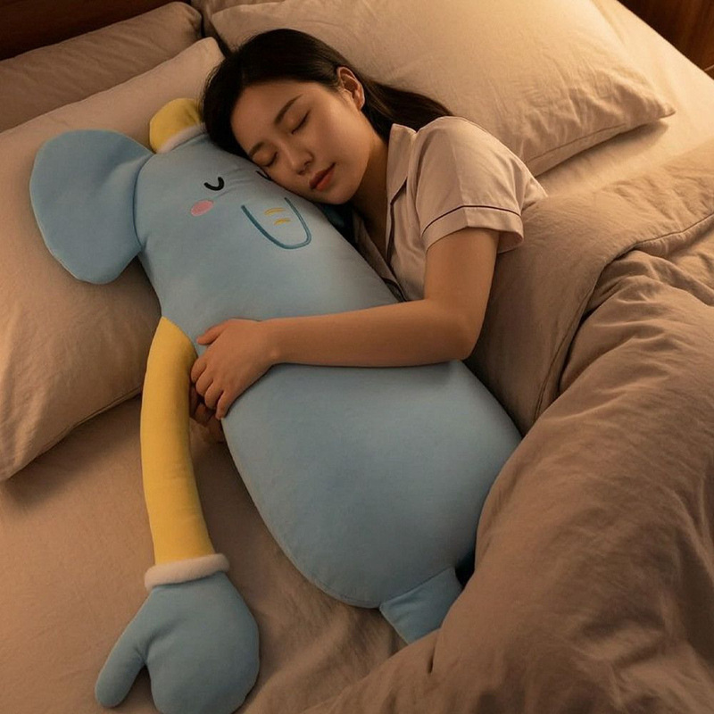 Cartoon Plush Sleep Pillow with Patting Function