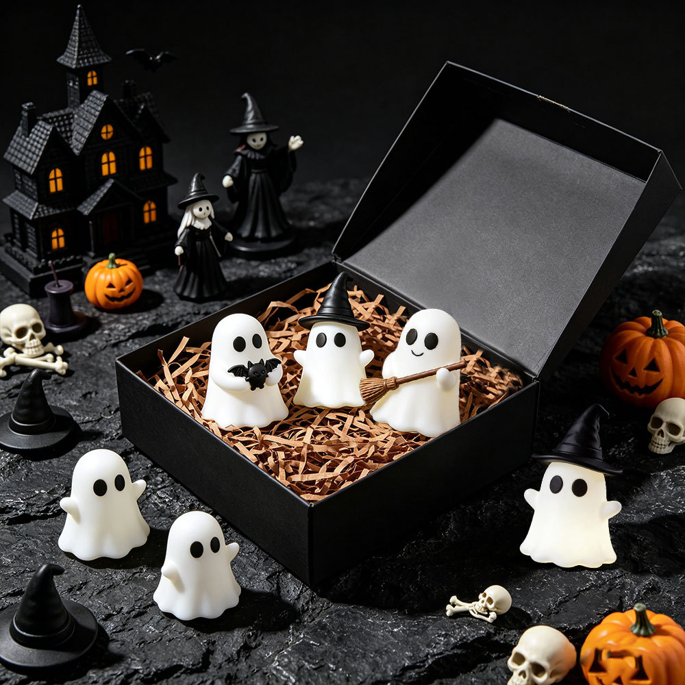 Glowing Halloween Ghost Desktop Ornament - PVC - product details