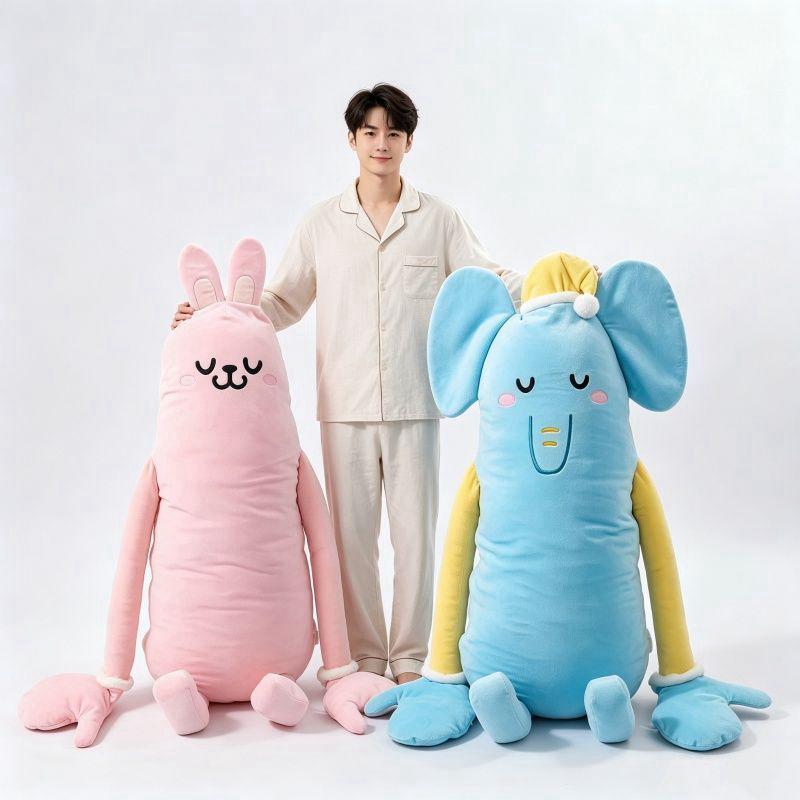 Cartoon Plush Sleep Pillow with Patting Function