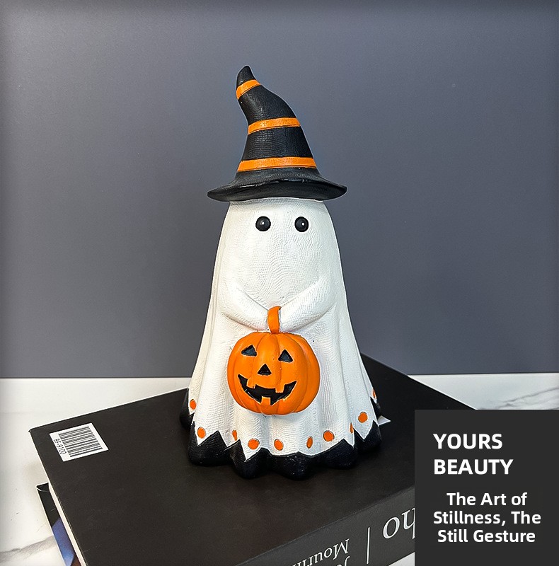 Halloween Ghost Pumpkin Resin Decorations - product details