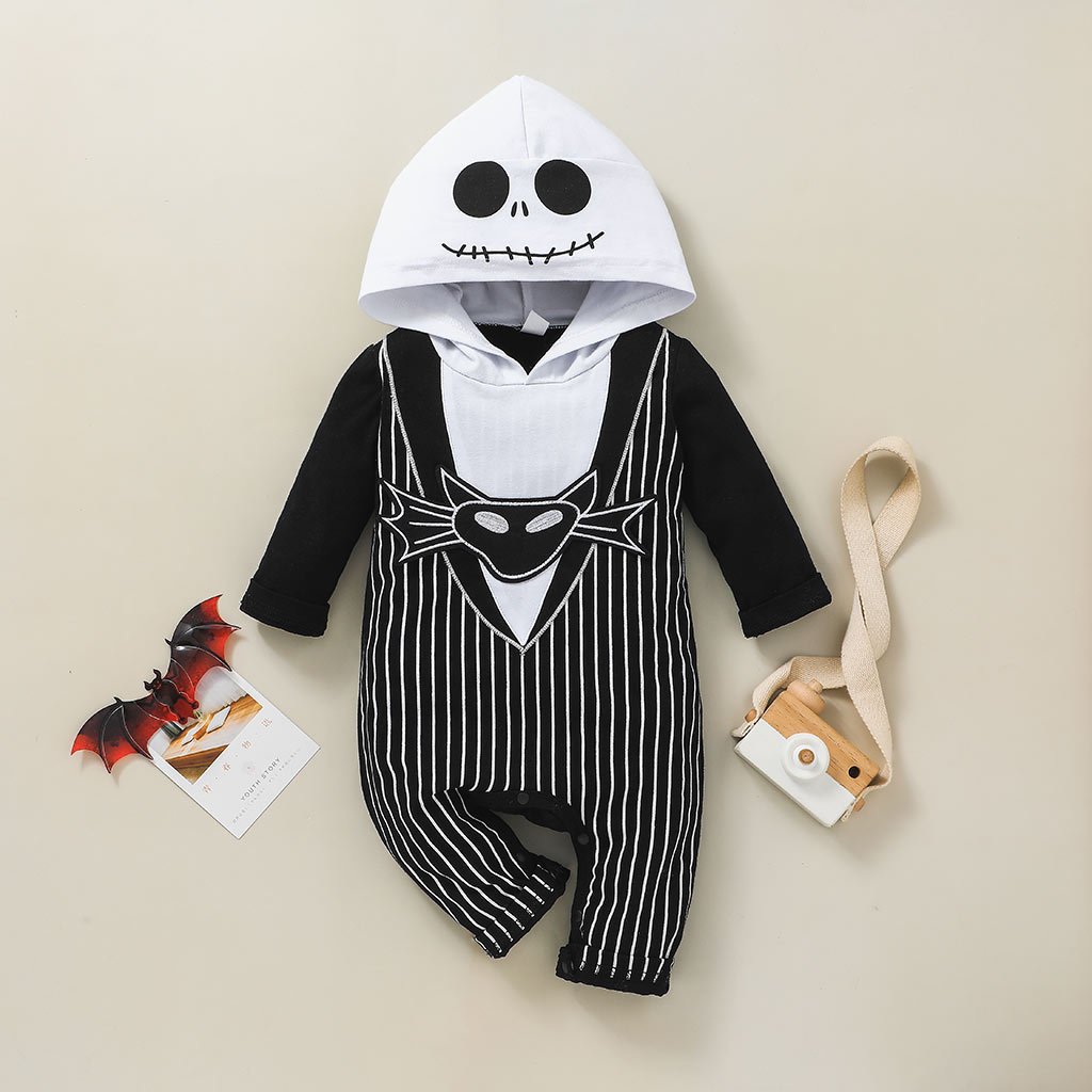 Baby Halloween Skeleton Hooded Jumpsuit - product details