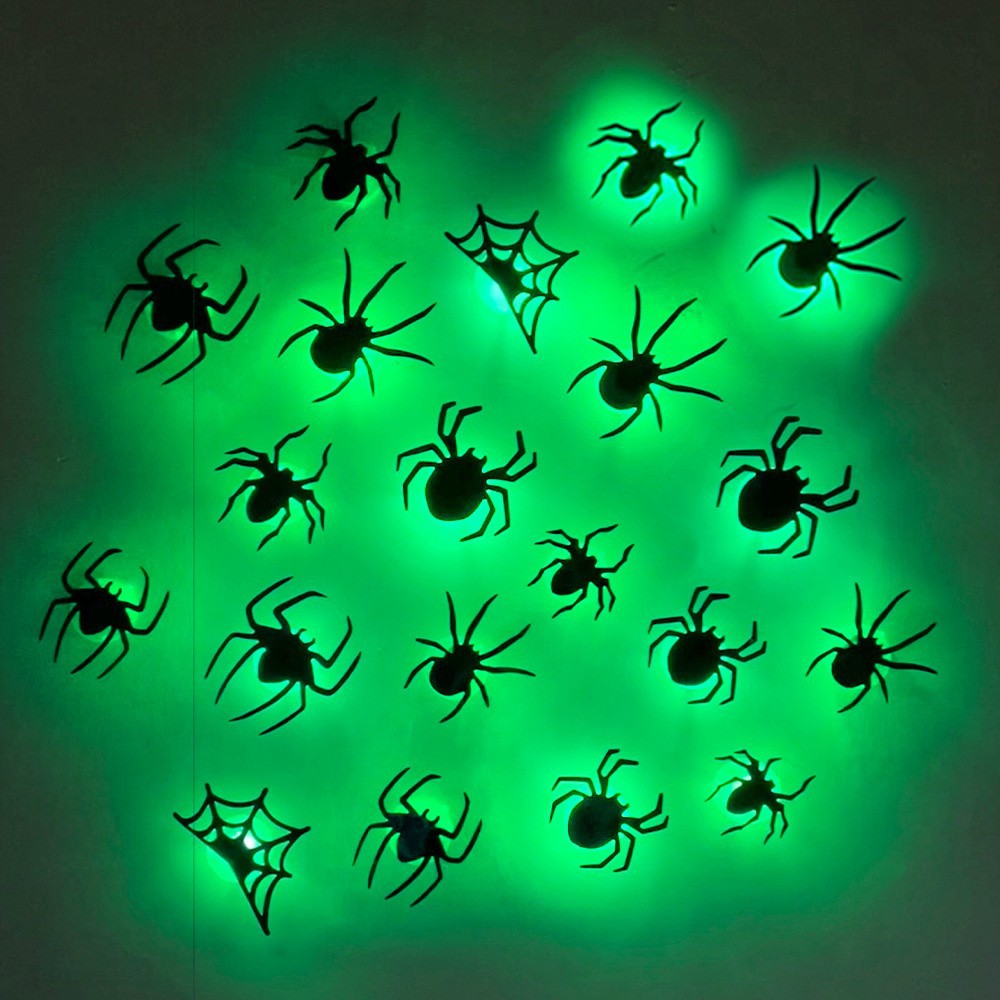 Halloween LED Bat and Spider Decorations - PVC - product details