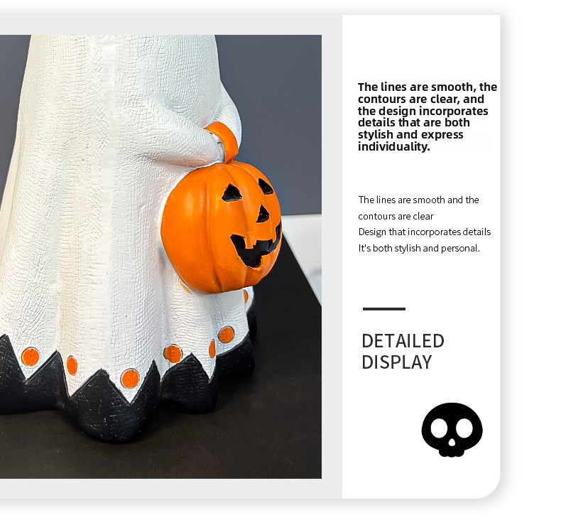 Halloween Ghost Pumpkin Resin Decorations - product details