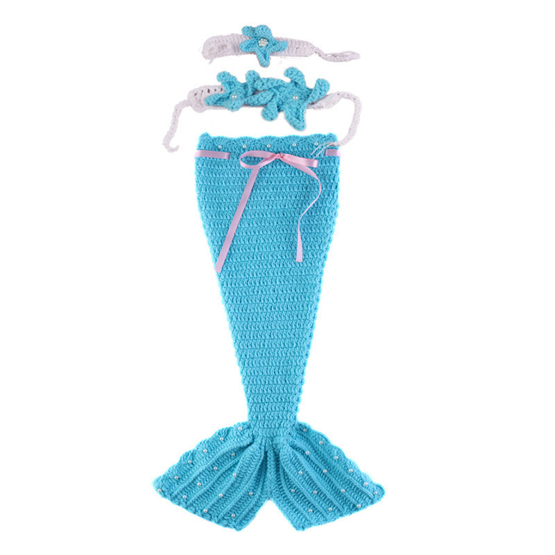 Newborn mermaid-inspired baby clothing set