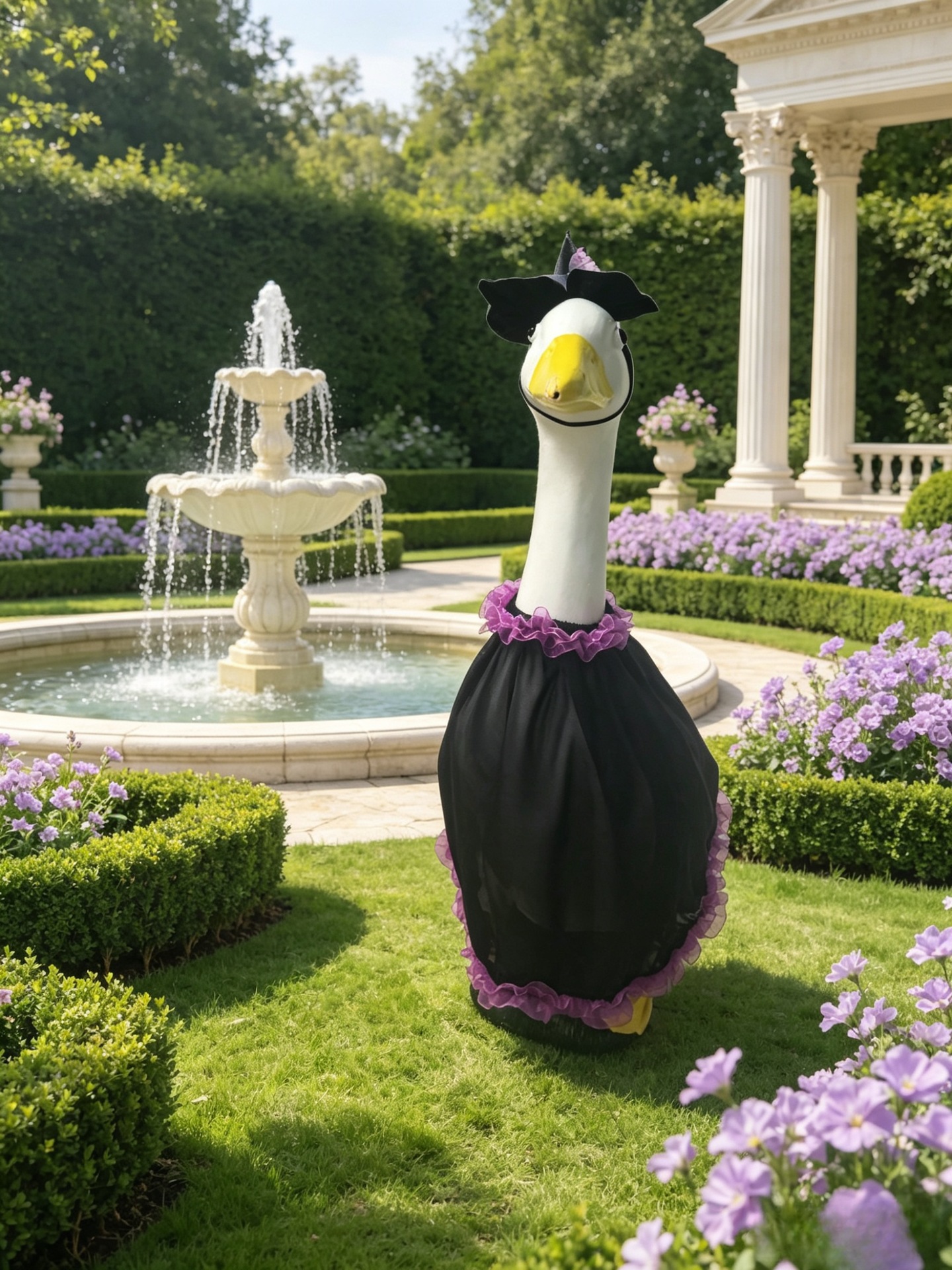 Halloween Porch Goose Costume - Black and Purple - Cloth - product details
