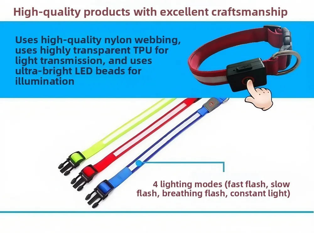 LED dog collar feature view