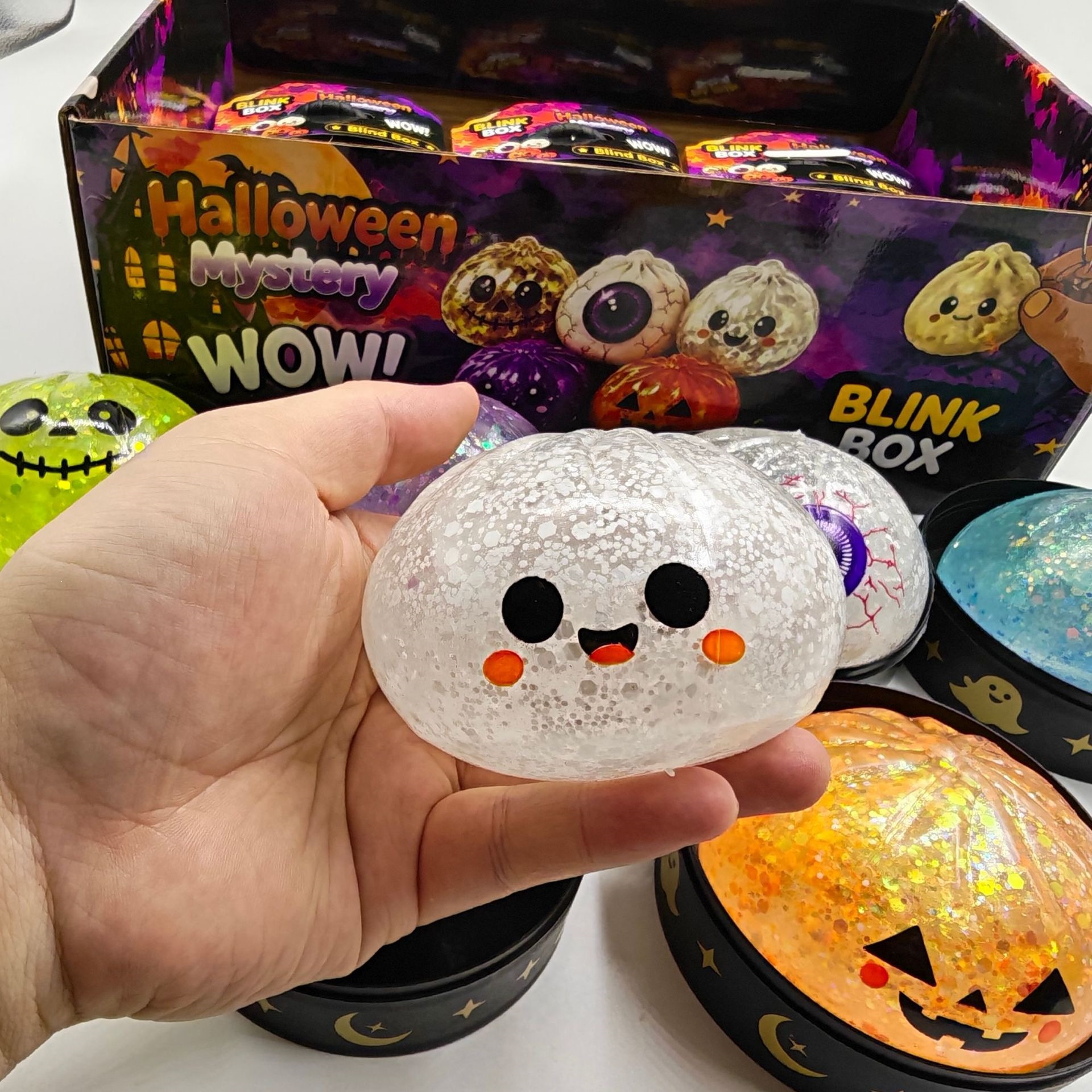 Halloween Ghost Squeeze Fidget Toy - TPR - product details