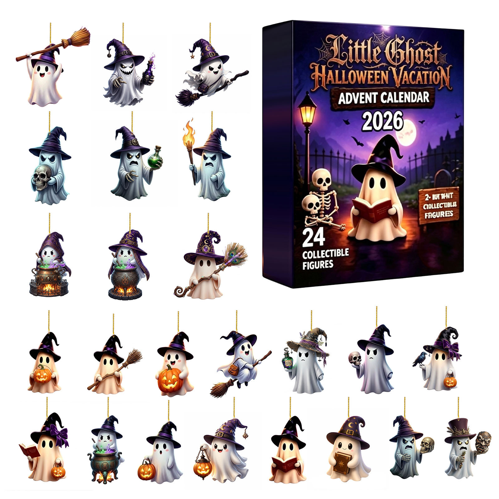 Halloween Ghost Advent Calendar - Acrylic - product details