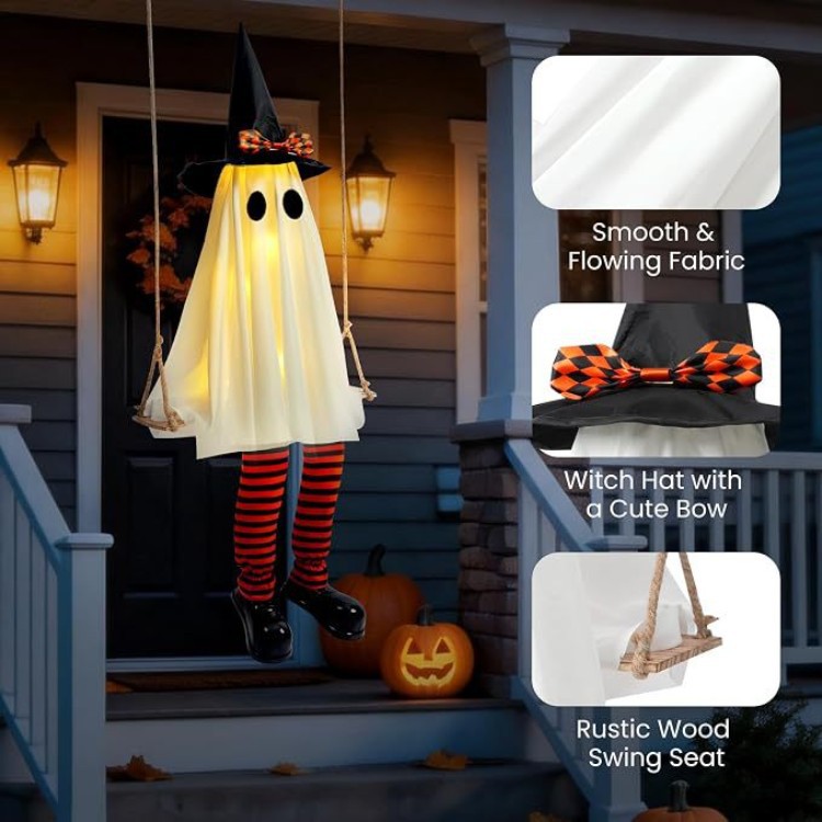 Halloween Wizard Ghost LED Lights - Fabric - product details