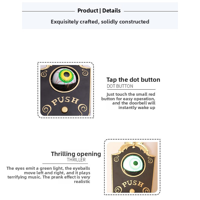 Halloween Eyeball Doorbell Decoration - PVC - product details