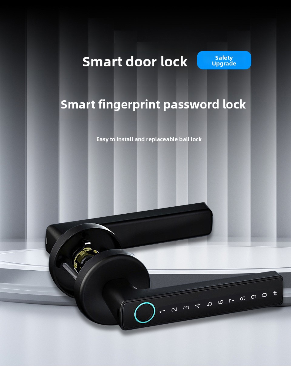 Smart Fingerprint Door Lock with Bluetooth and Key Access - product detail 1