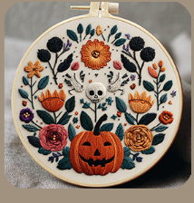Halloween Embroidery Craft Kit - product details