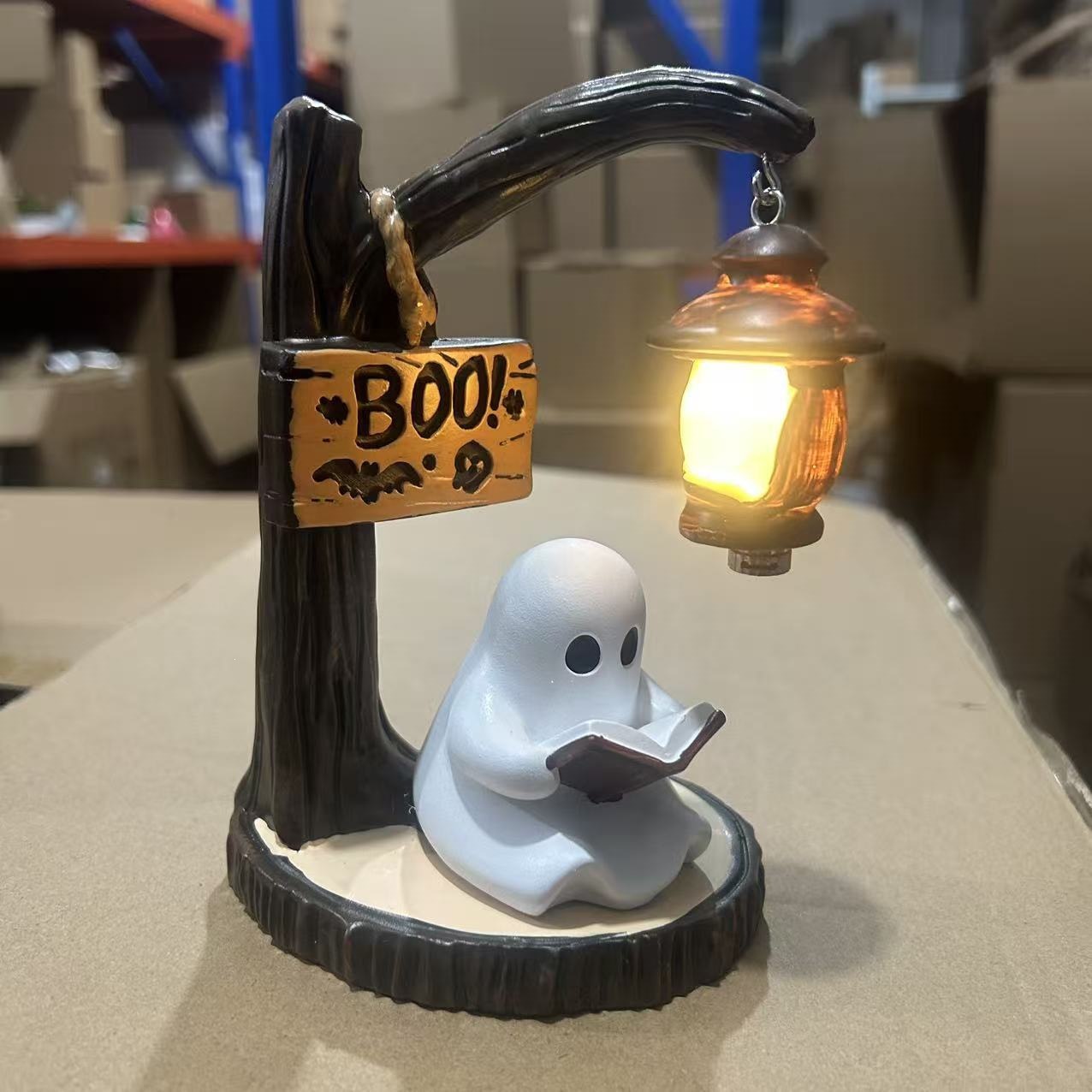Halloween Reading Ghost Tree LED Lamp - Resin - product details