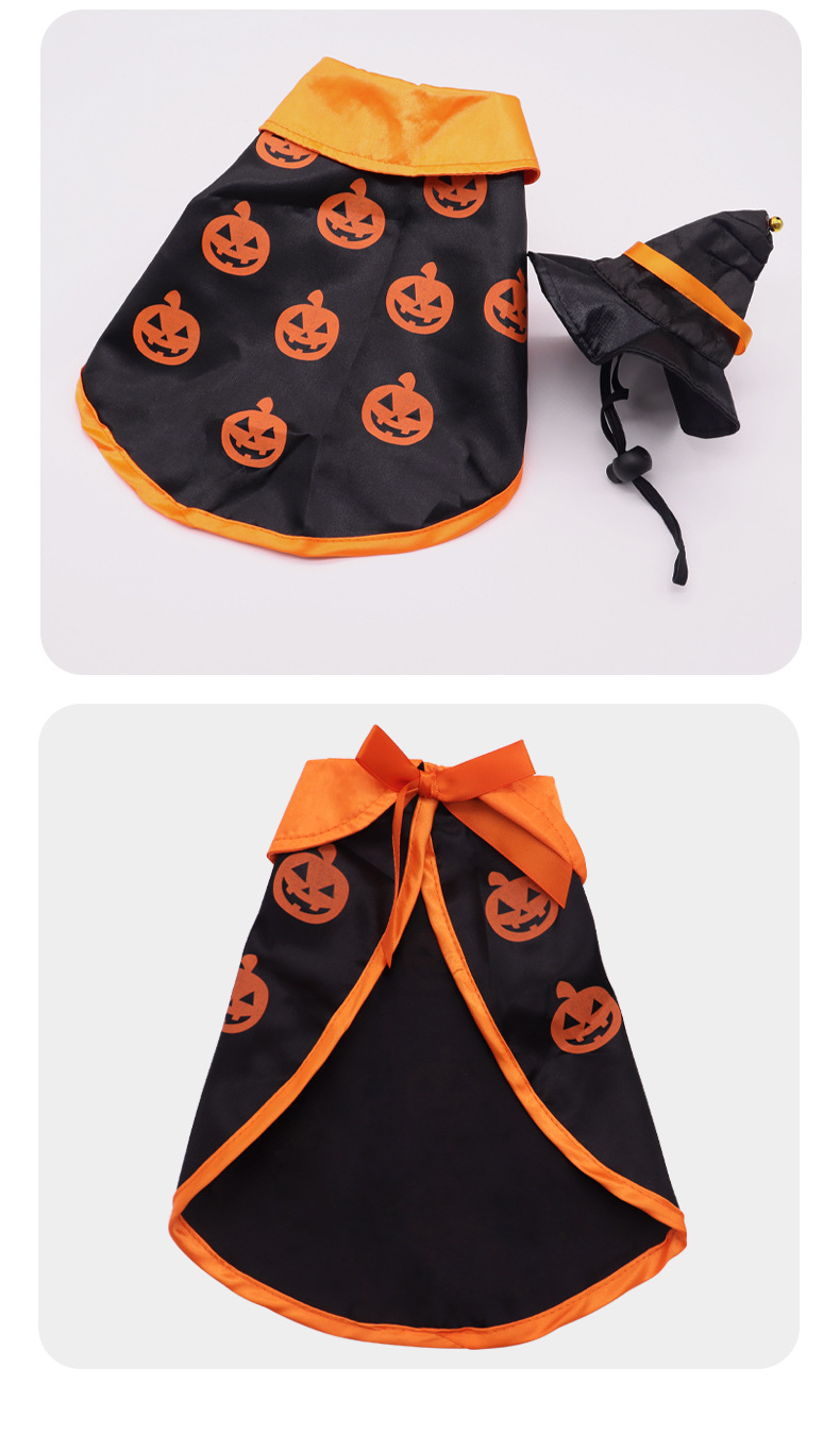 Pet Halloween Costume Cape Hat - product details