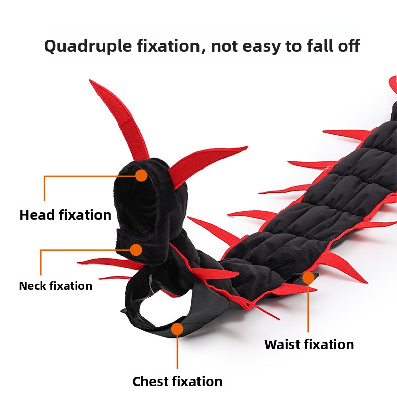 Halloween Pet Costume - Black and Red or Black and Gold - Polyester - product details