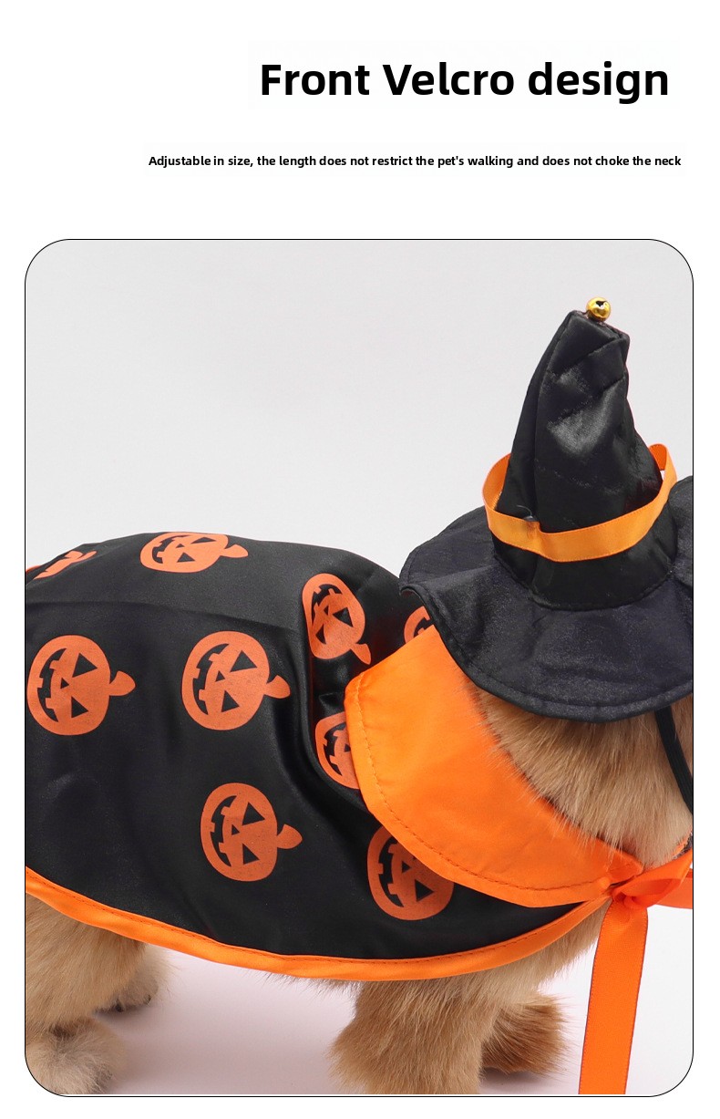 Pet Halloween Costume Cape Hat - product details