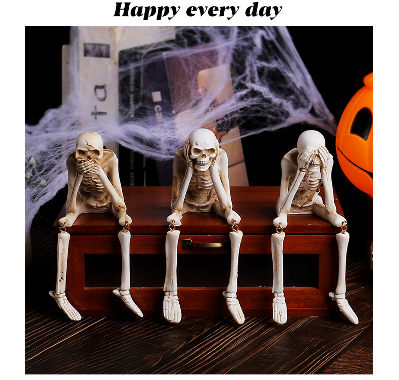 Halloween Skeleton Resin Decorations - product details