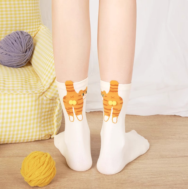 Calcetines con diseño de gato en relieve | GATOKOOL