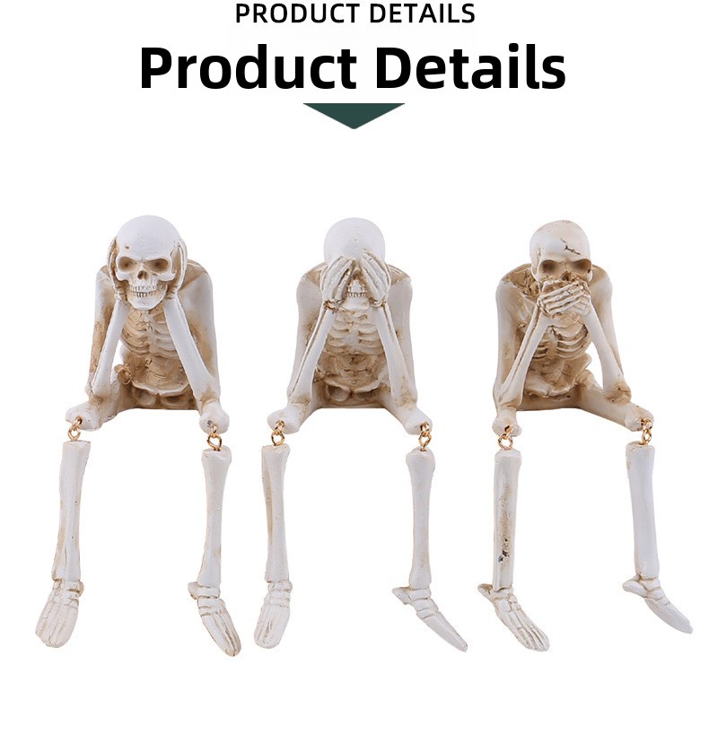 Halloween Skeleton Resin Decorations - product details
