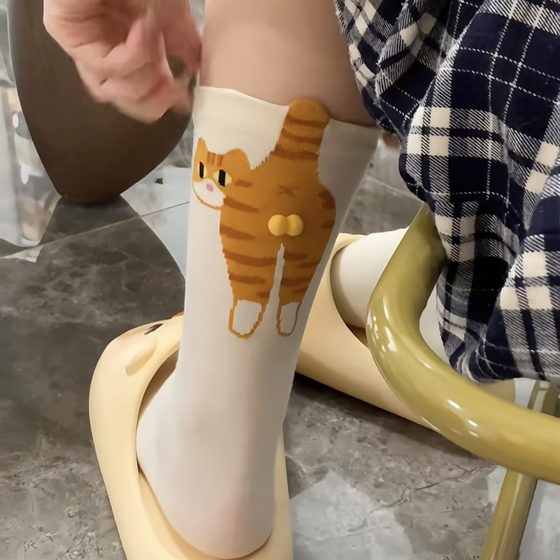 Calcetines con diseño de gato en relieve | GATOKOOL