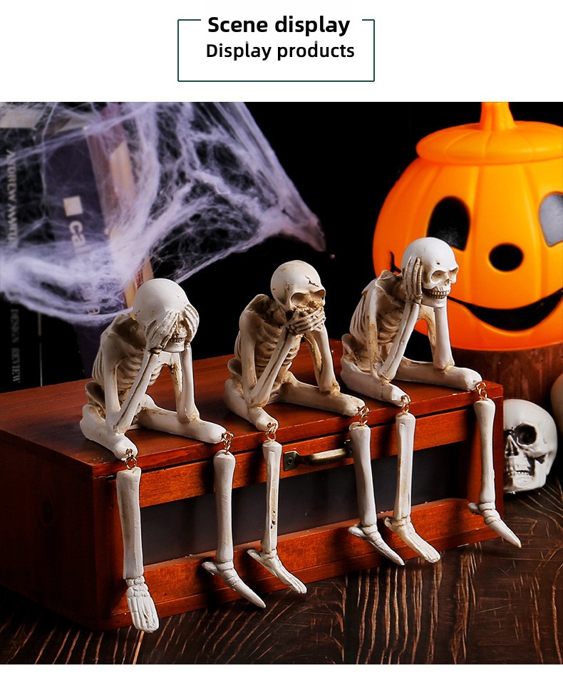 Halloween Skeleton Resin Decorations - product details