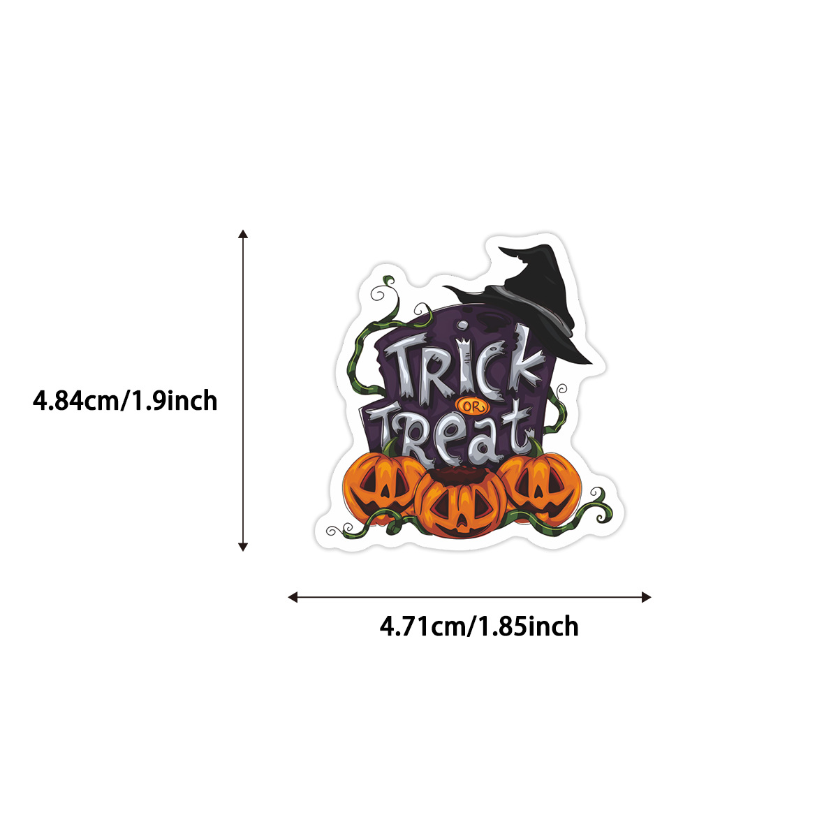 Halloween Pumpkin Scrapbook Stickers - 100 Pieces - PVC - product details