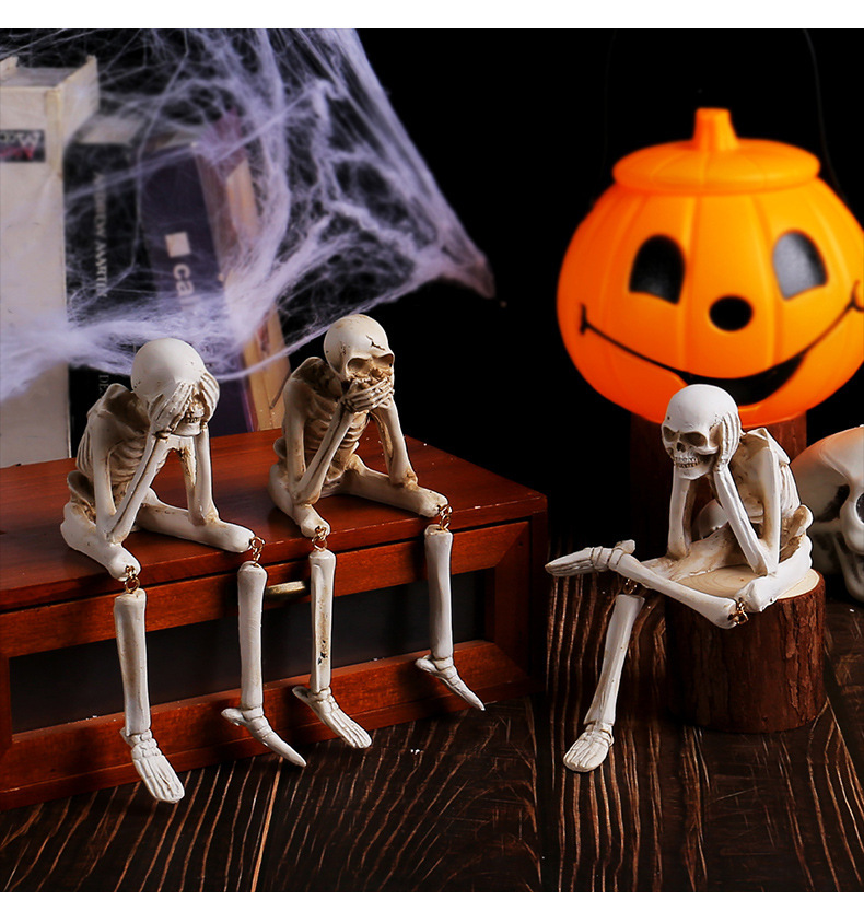 Halloween Skeleton Resin Decorations - product details