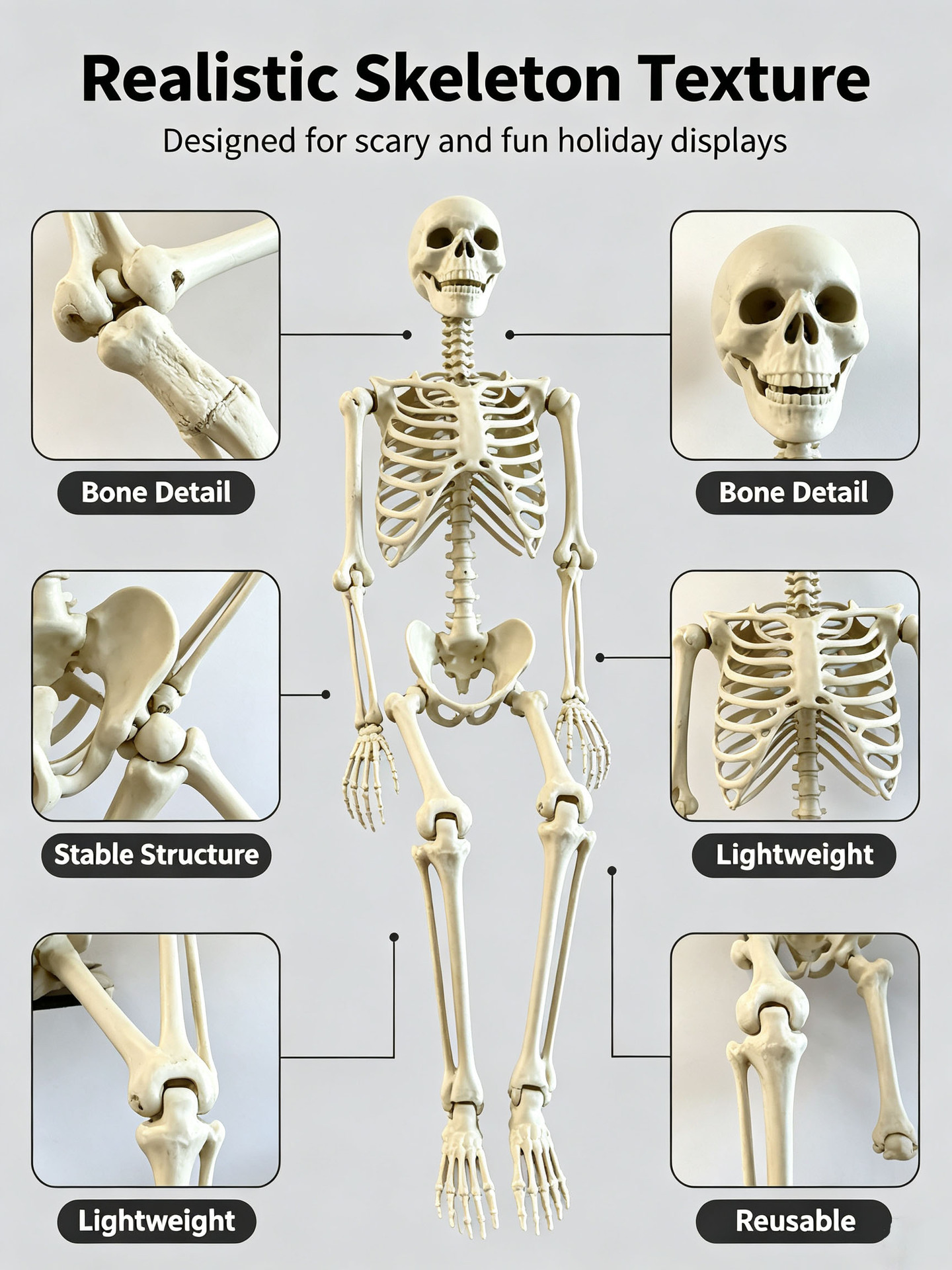 Halloween Plastic Skeleton Decoration - product details