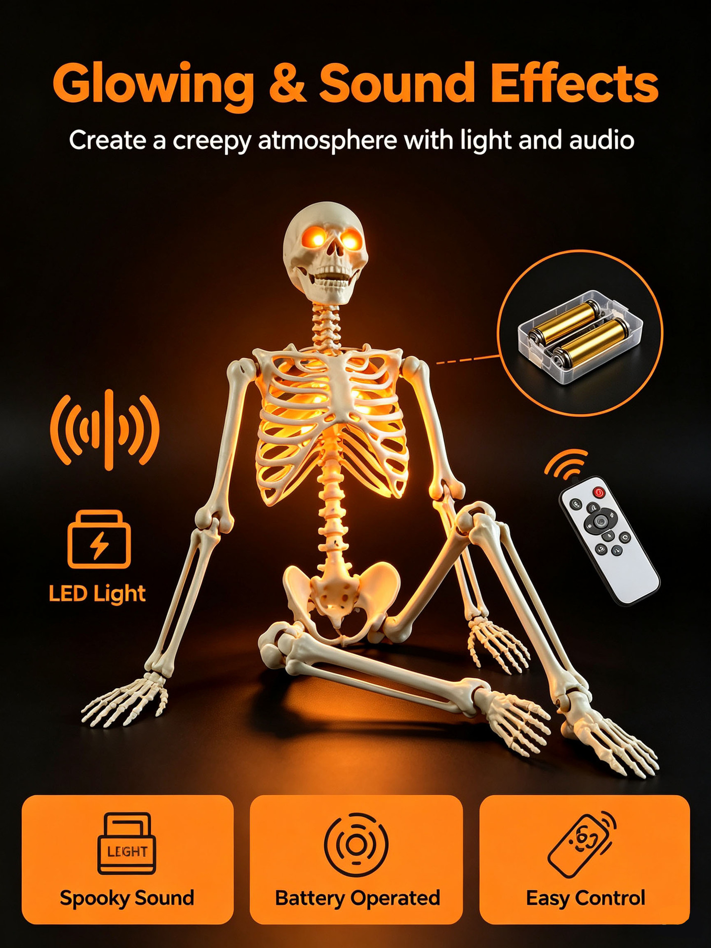 Halloween Plastic Skeleton Decoration - product details