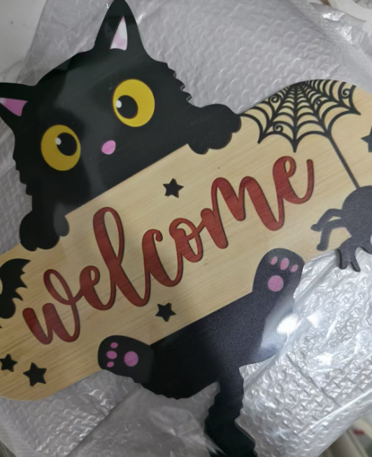 Halloween Wooden Hanging Door Sign - product details
