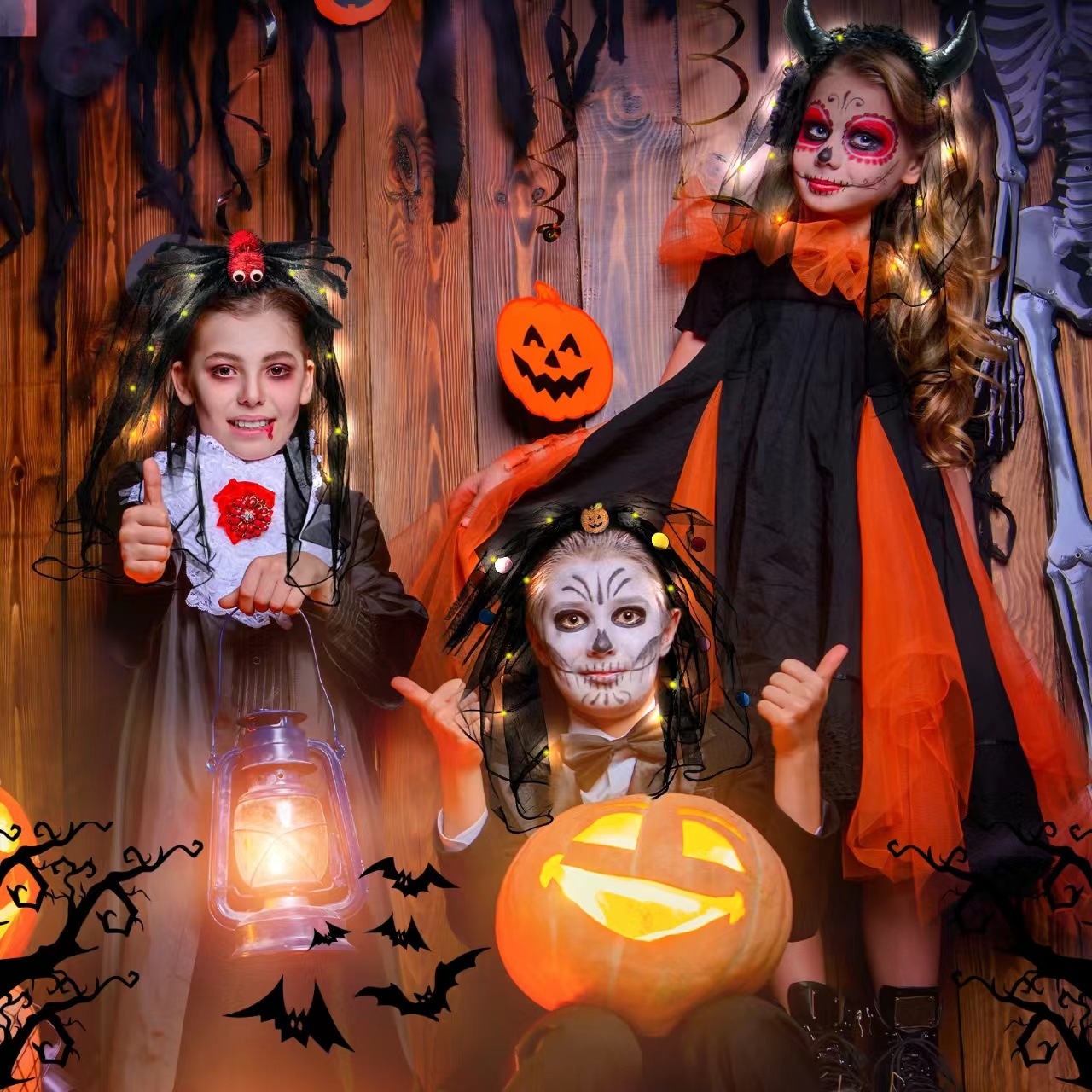 Halloween Pumpkin Headband and Hair Accessories - product details