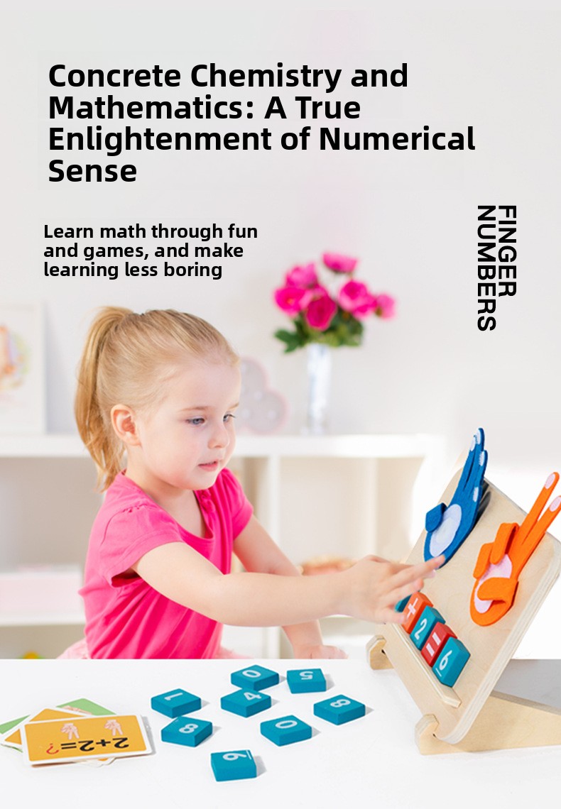 Wooden Finger Counting & Arithmetic Learning Board – image 2
