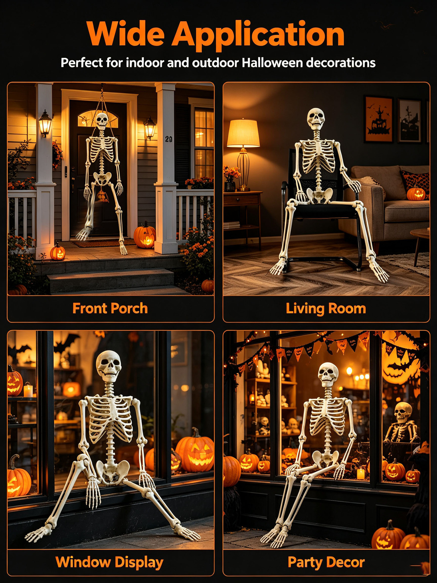 Halloween Plastic Skeleton Decoration - product details