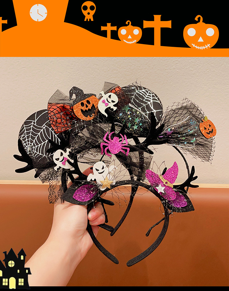 Halloween Pumpkin Headband and Hair Accessories - product details